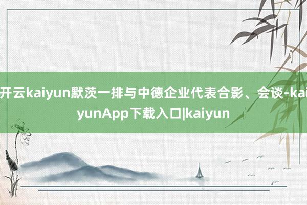 开云kaiyun默茨一排与中德企业代表合影、会谈-kaiyunApp下载入口|kaiyun
